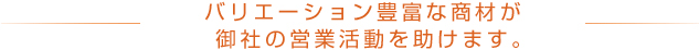 どんどん増える!ウェブに特化した商材をご提供します。